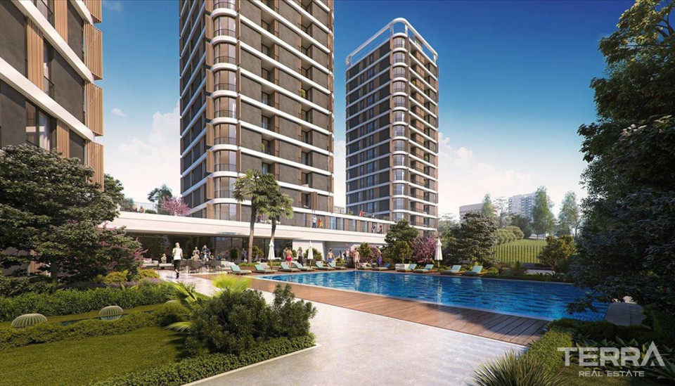 Smart Apartments for Sale with Forest View in Istanbul Kağıthane