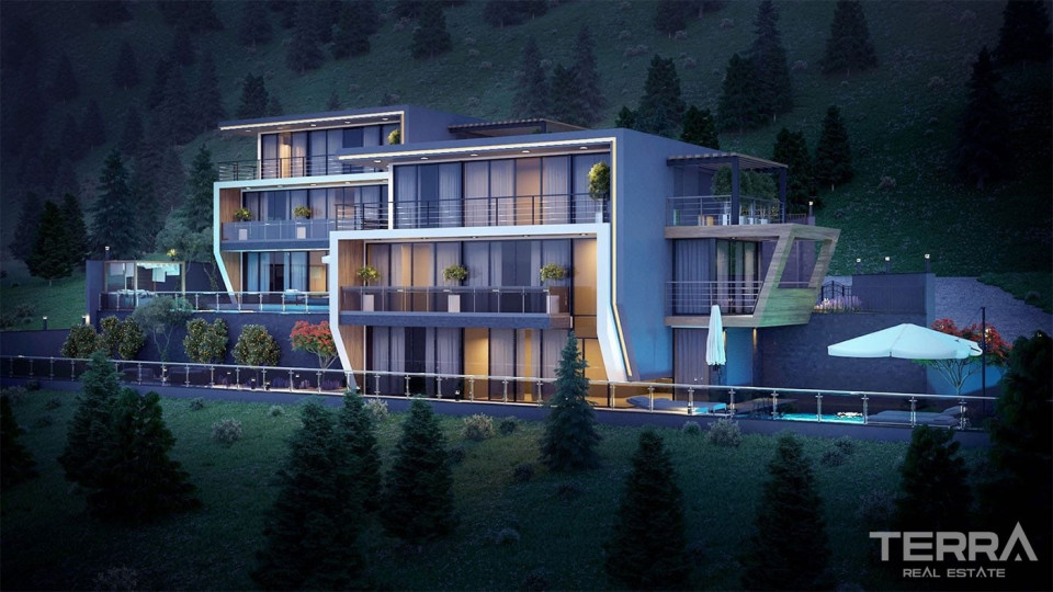 Exclusive Sea View Villas with Private Infinity Pool in Alanya Tepe