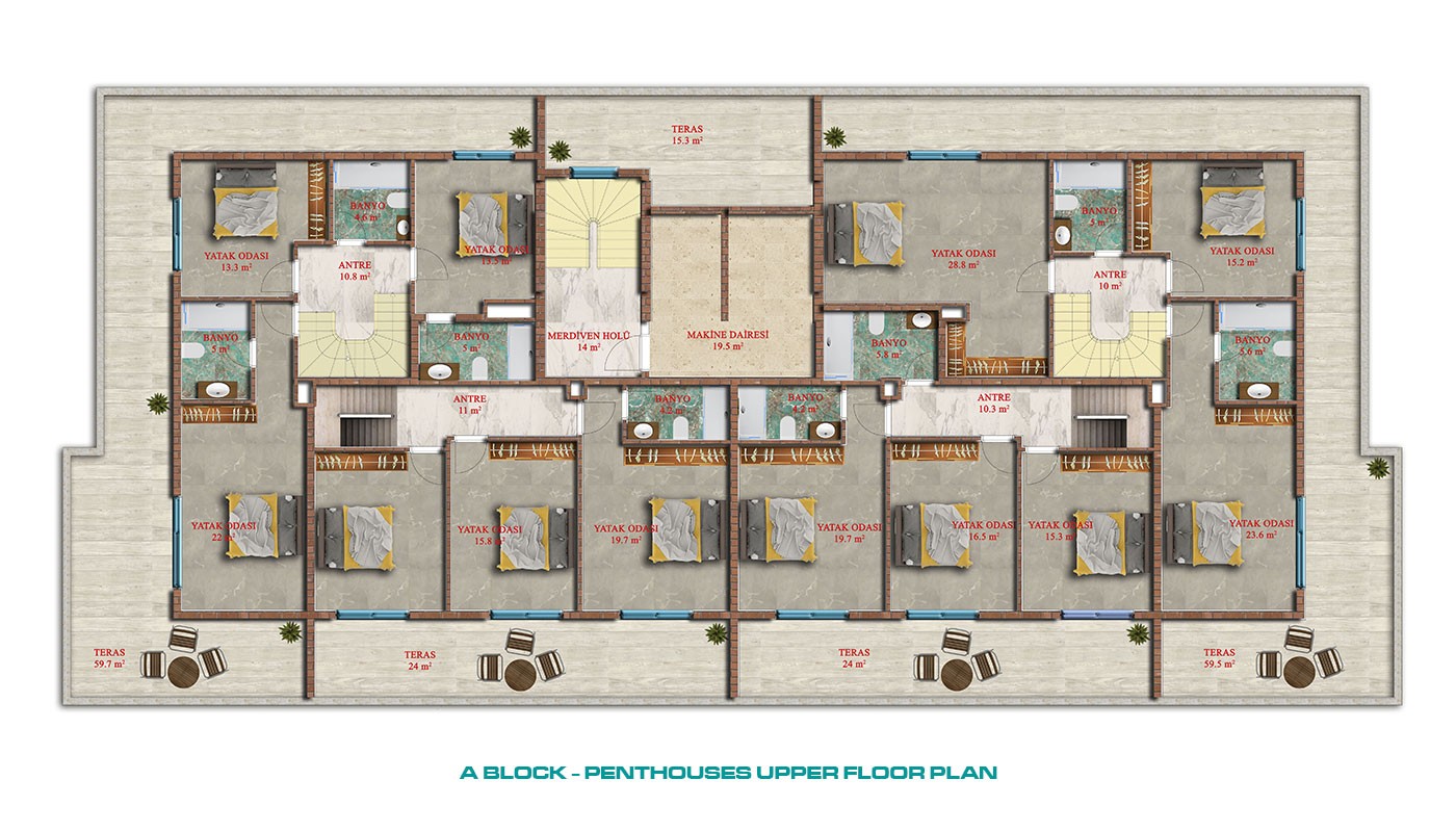 Luxury Euro Residence 21 Apartments Close to the Beach in Alanya - 23627