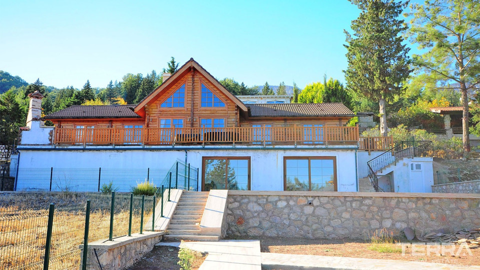 Authentic Wooden House for Sale in Beycik Kemer with Private Garden
