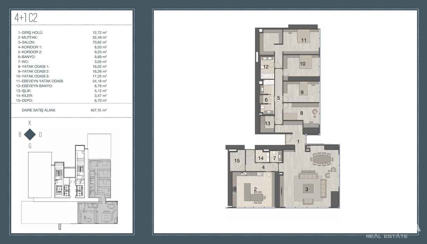 Bosphorus & City View Apartments for Sale Located in Şişli Istanbul  - 27549
