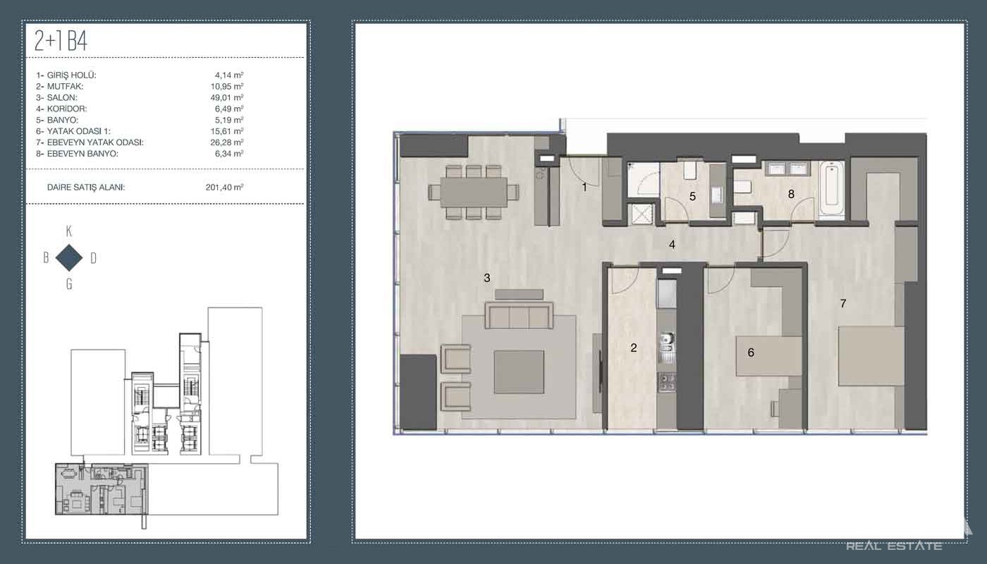 Bosphorus & City View Apartments for Sale Located in Şişli Istanbul  - 27553