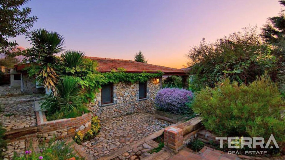 Mountain-view Stone House for Sale in Kayaköy Suitable for Investment