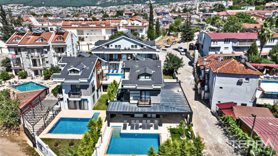 Modern Detached Villas for Sale in Fethiye Hisarönü with Private Pool