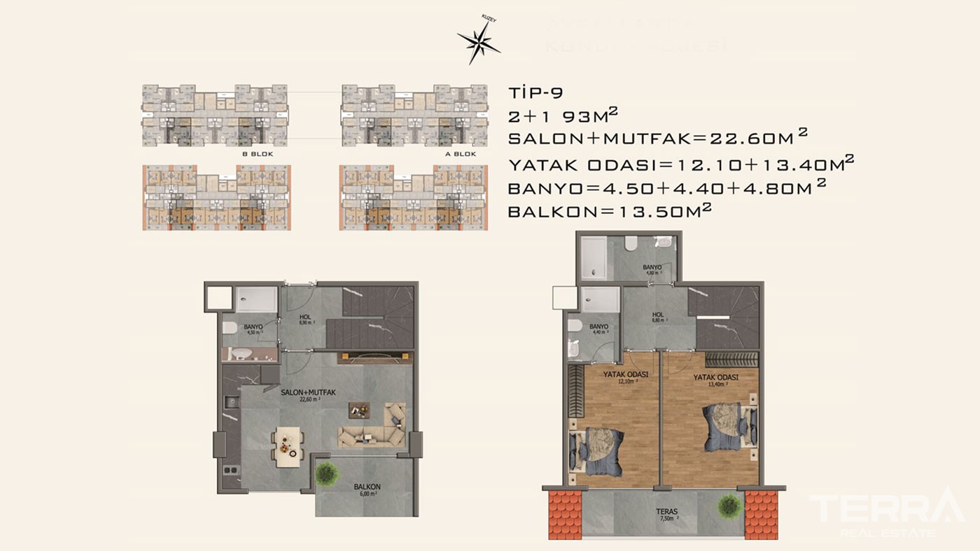 Affordable Apartments near Famous Incekum Beach in Avsallar Alanya - 30065