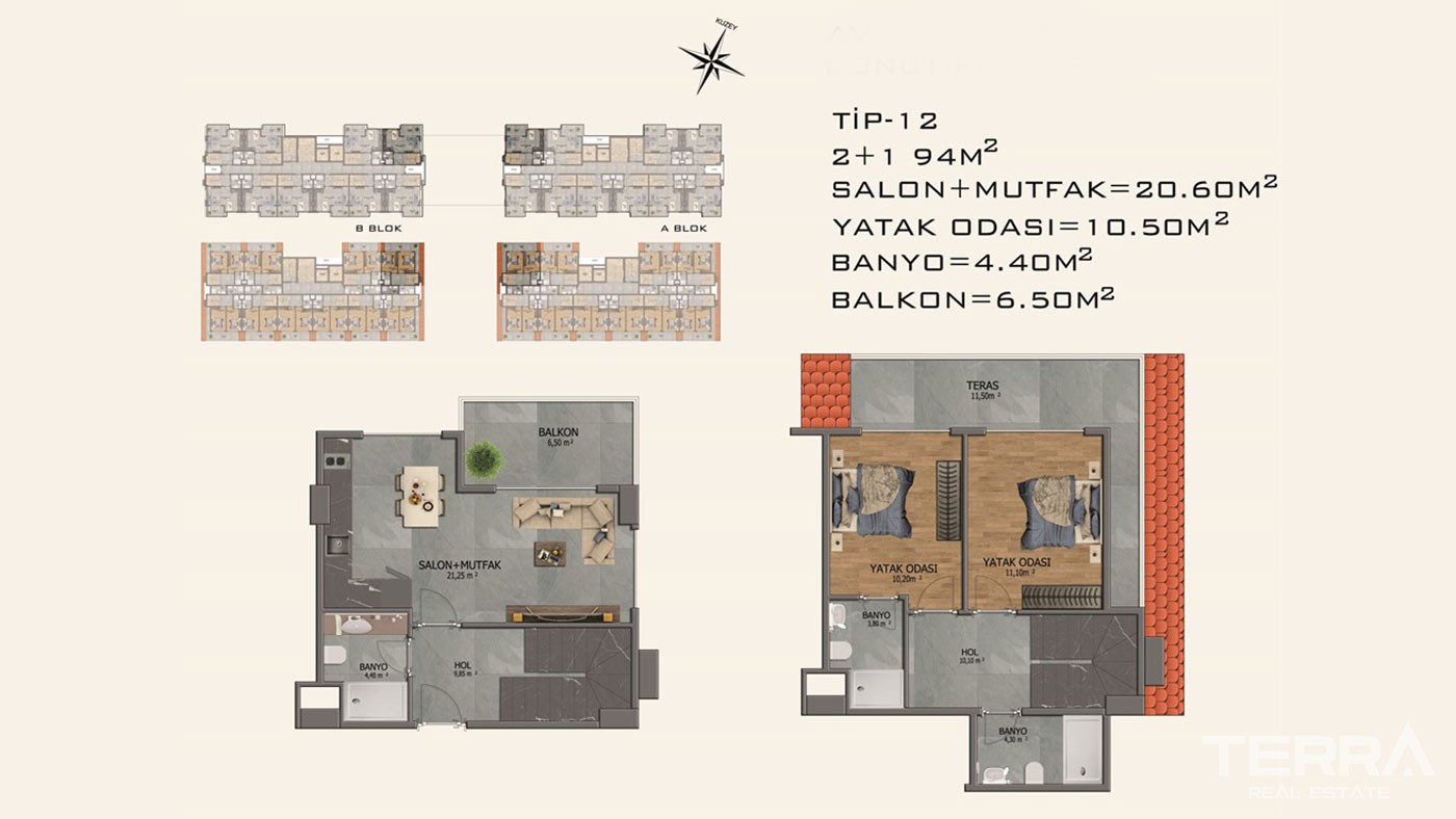Affordable Apartments near Famous Incekum Beach in Avsallar Alanya - 30067