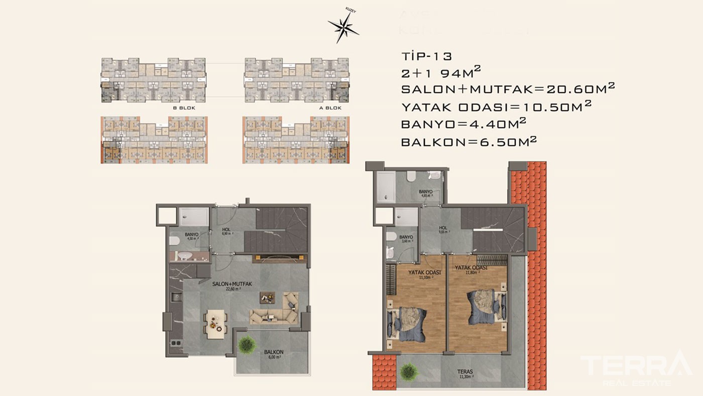 Affordable Apartments near Famous Incekum Beach in Avsallar Alanya - 30068