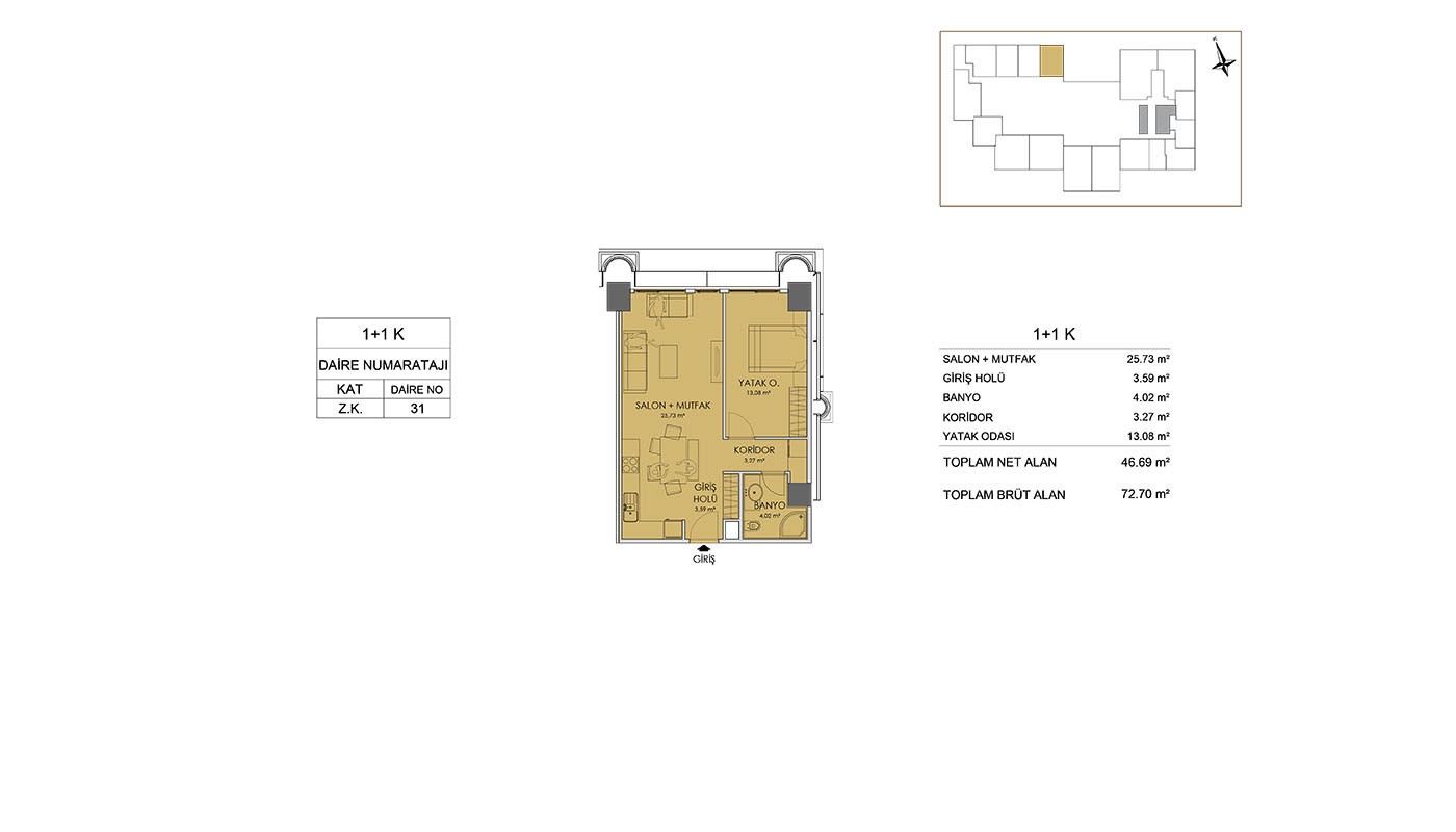 Hotel-Concept Apartments in Istanbul in Residence Inn Deluxia - 32020