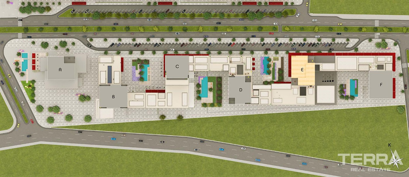 Well-designed Apartments Located in a Modern Complex in Bahçeşehir - 38886