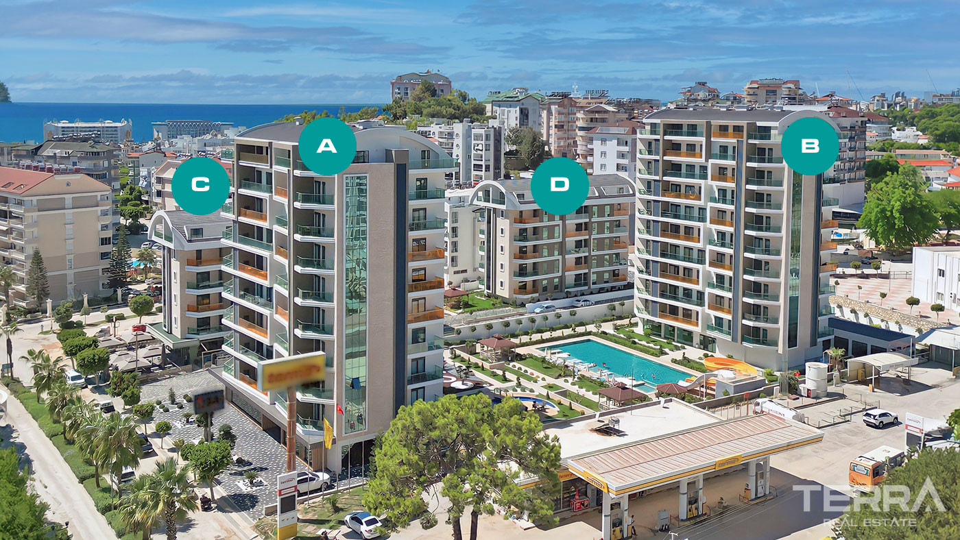 Lägenheter till salu i Avsallar centrum, Alanya, Turkiet - 91738