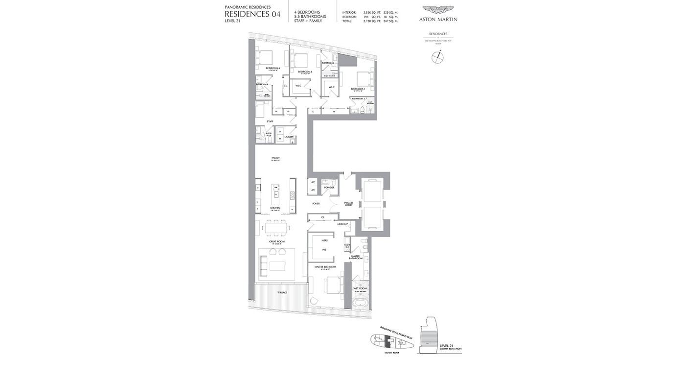 Exclusive Apartments with Panoramic Views of Biscayne Bay in Miami - 35659