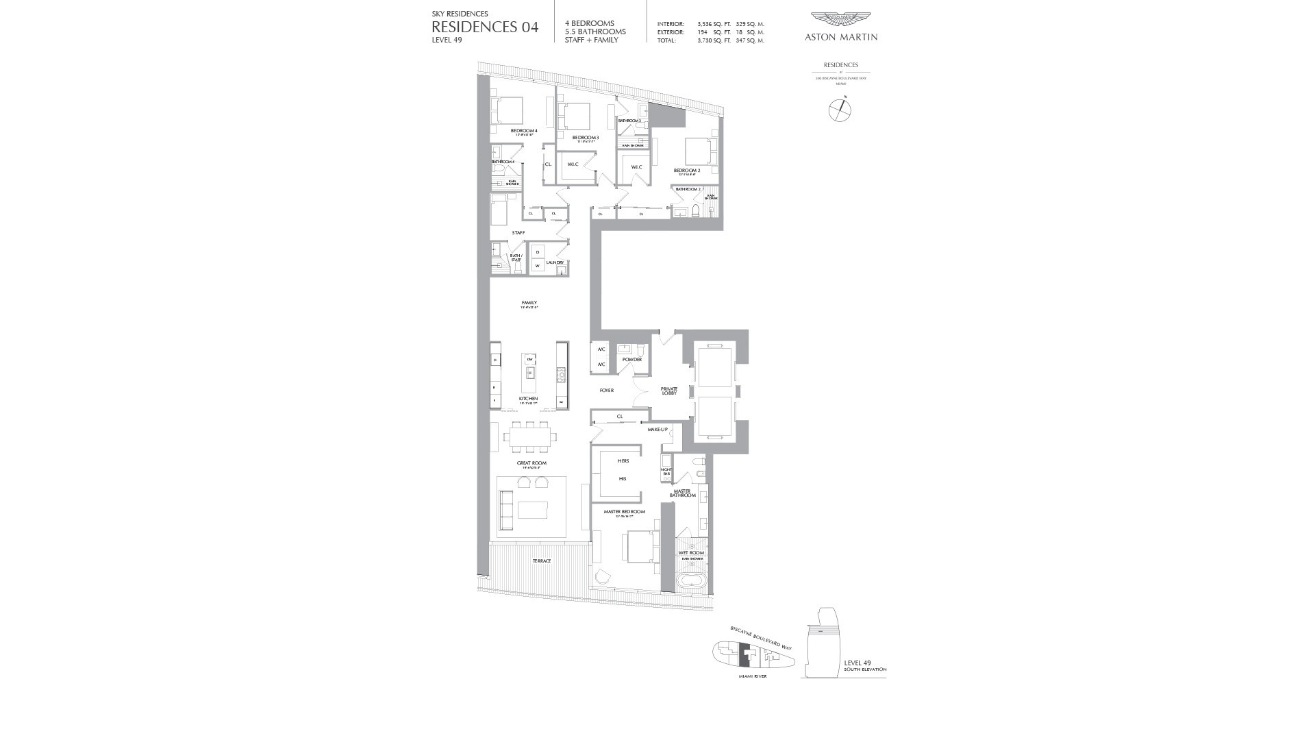 Exclusive Apartments with Panoramic Views of Biscayne Bay in Miami - 35662