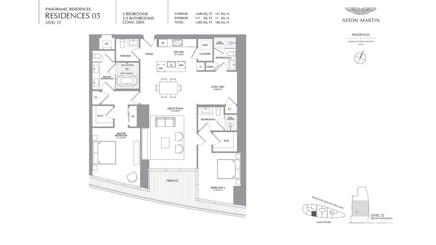 Exclusive Apartments with Panoramic Views of Biscayne Bay in Miami - 35663