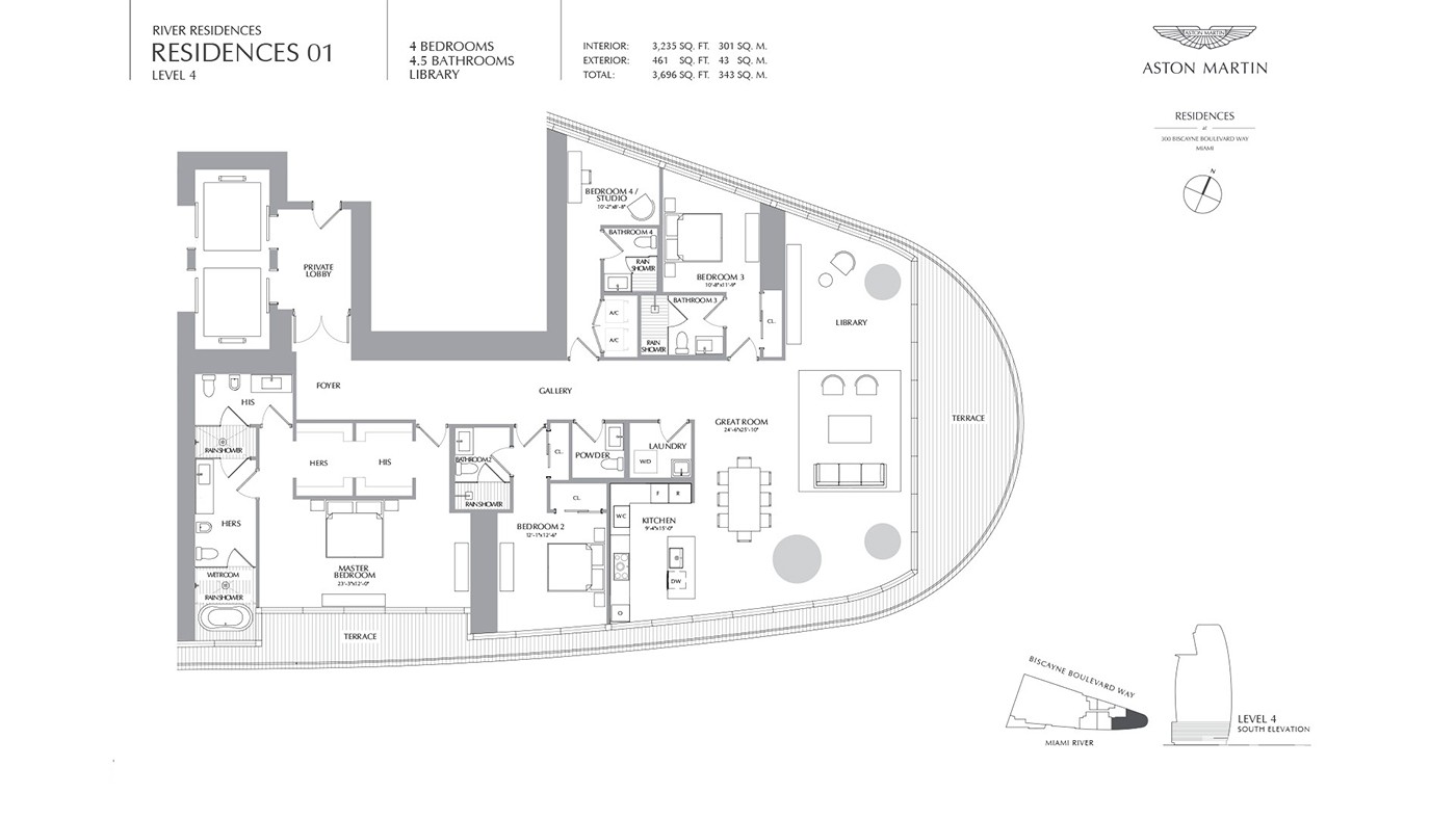 Exclusive Apartments with Panoramic Views of Biscayne Bay in Miami - 35667