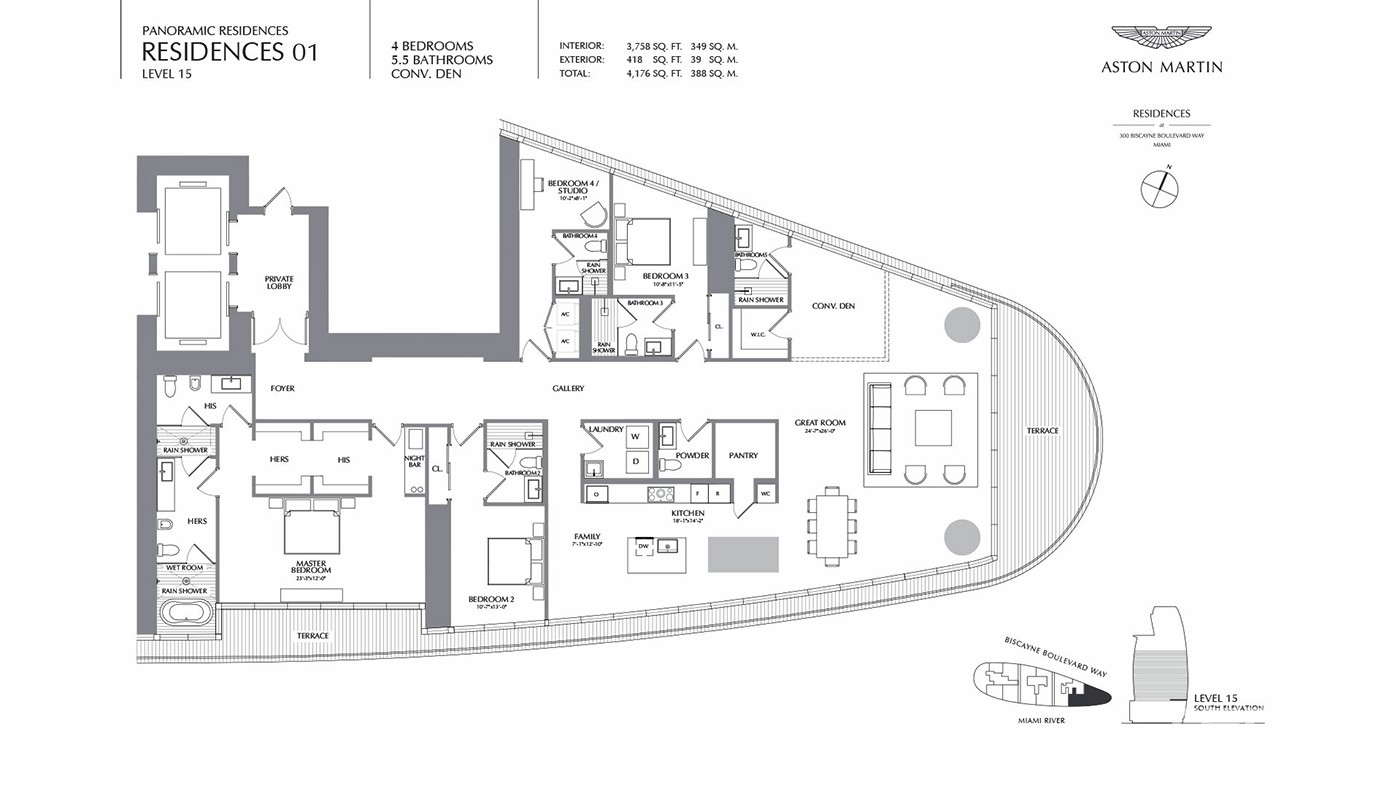 Exclusive Apartments with Panoramic Views of Biscayne Bay in Miami - 35673