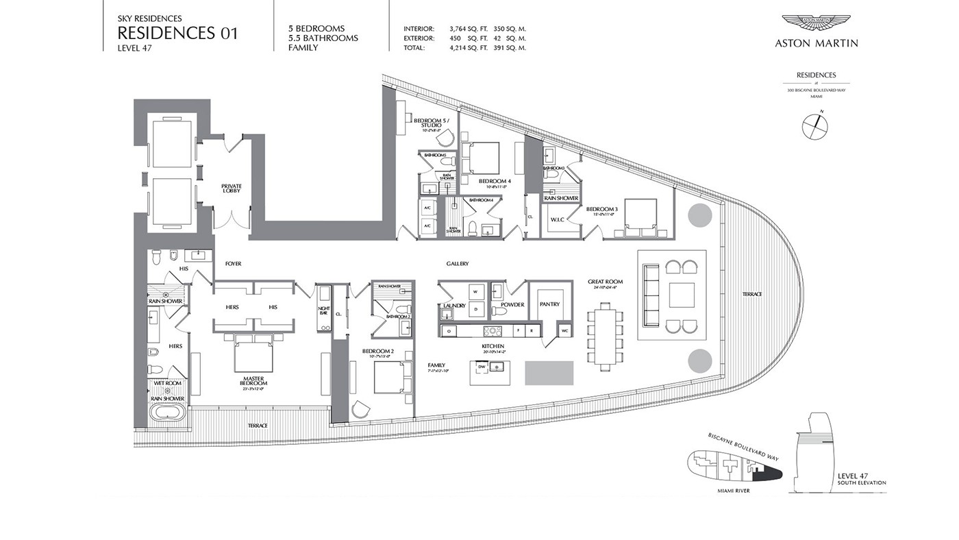 Exclusive Apartments with Panoramic Views of Biscayne Bay in Miami - 35674
