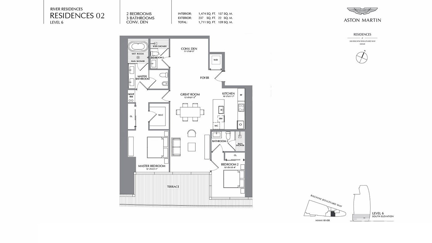 Exclusive Apartments with Panoramic Views of Biscayne Bay in Miami - 35675