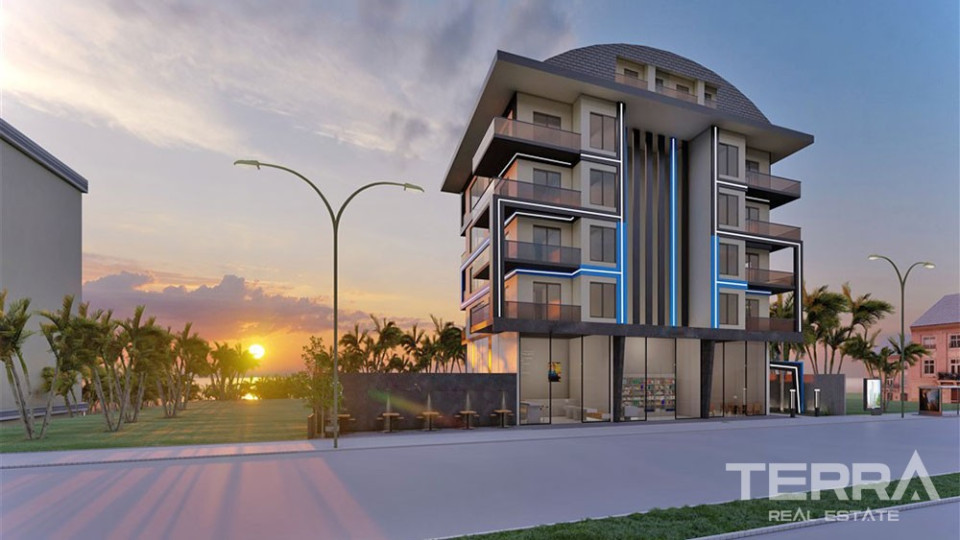 Sea View Apartments for Sale in Alanya Kargıcak Only 50 m to the Beach