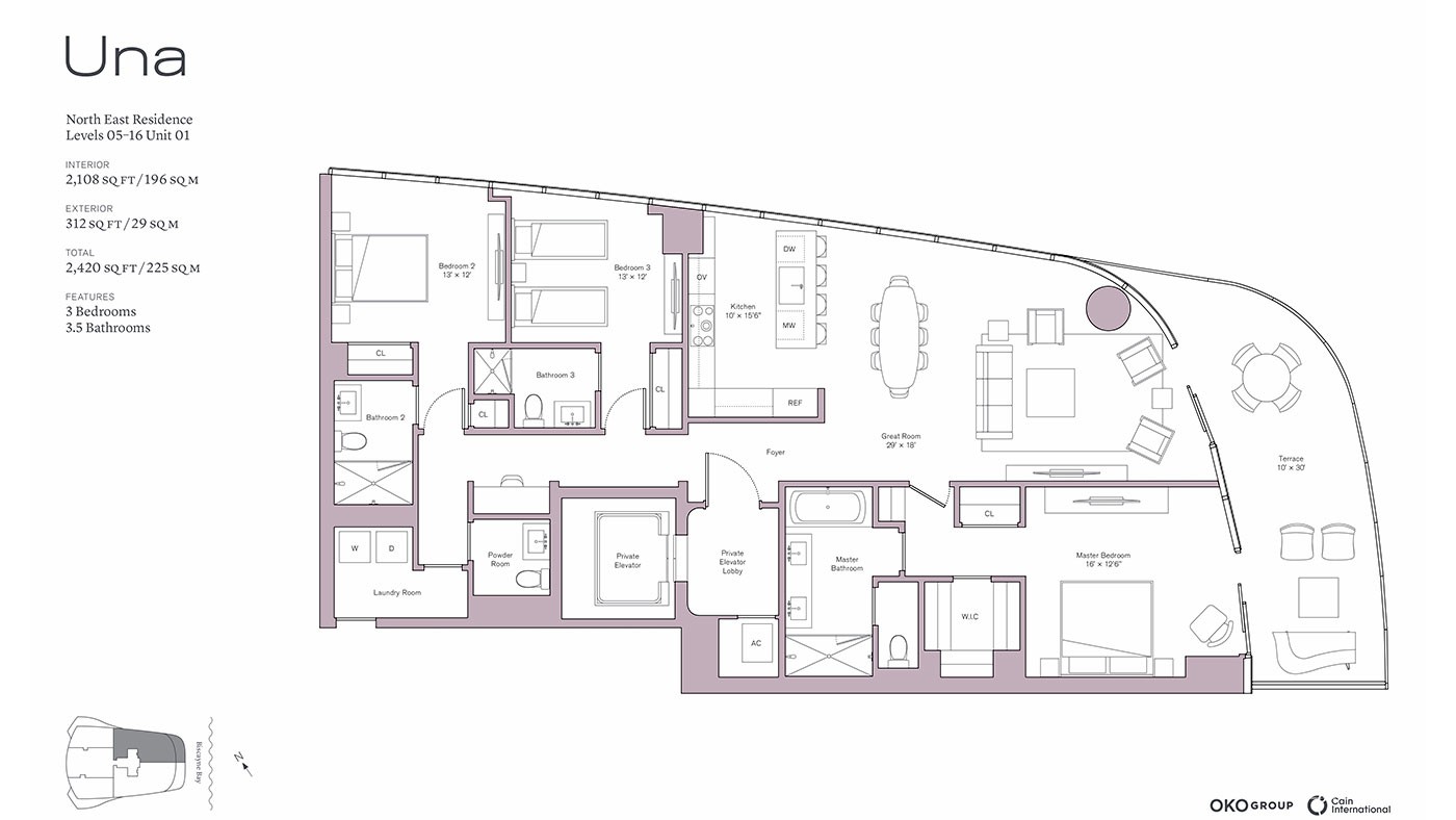 Elegantly Designed Condos for Sale in the Luxury Una Residences Miami - 36487