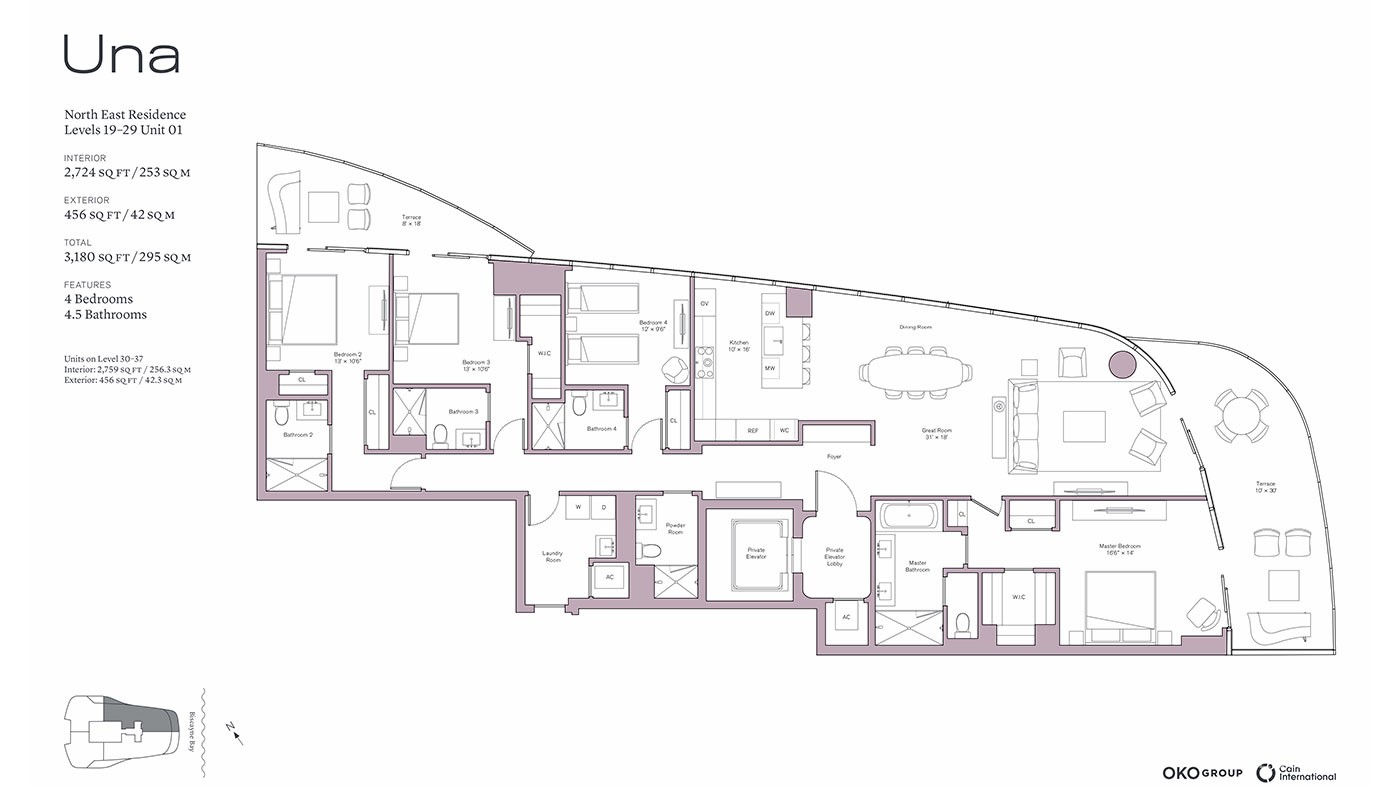 Elegantly Designed Condos for Sale in the Luxury Una Residences Miami - 36490