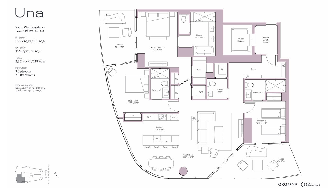 Elegantly Designed Condos for Sale in the Luxury Una Residences Miami - 36497