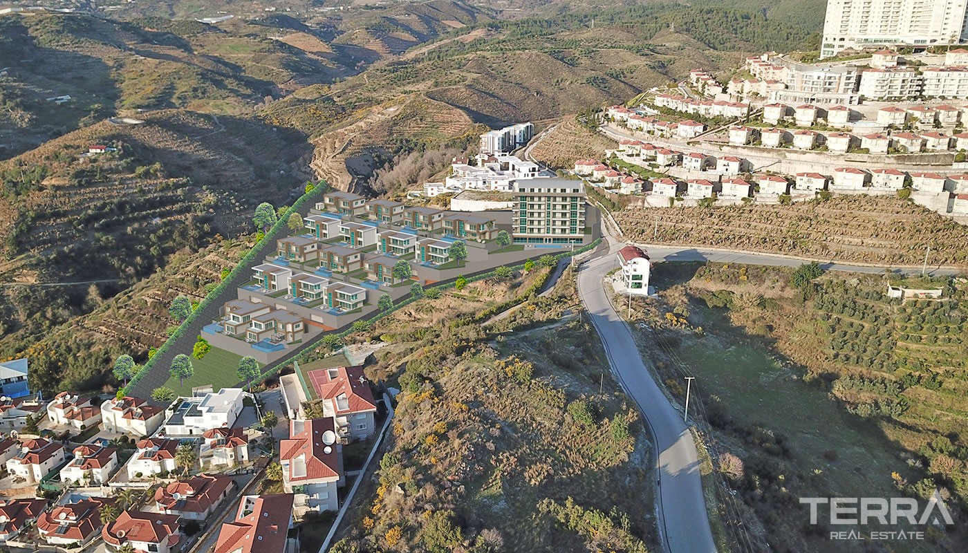 Luksusvillaer med havutsikt til salgs i Kargıcak, Alanya, Tyrkia - 37302