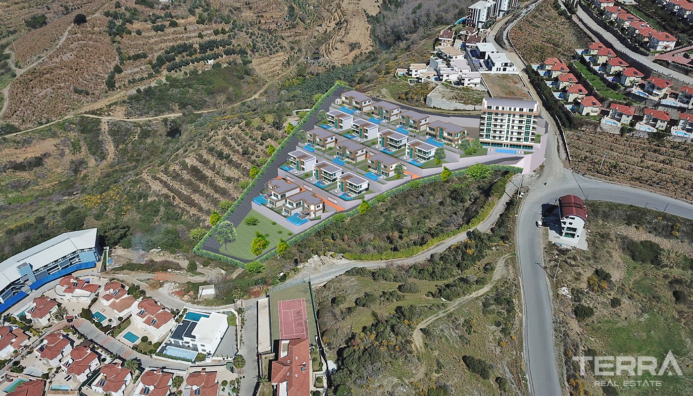 Luksusvillaer med havutsikt til salgs i Kargıcak, Alanya, Tyrkia - 37303