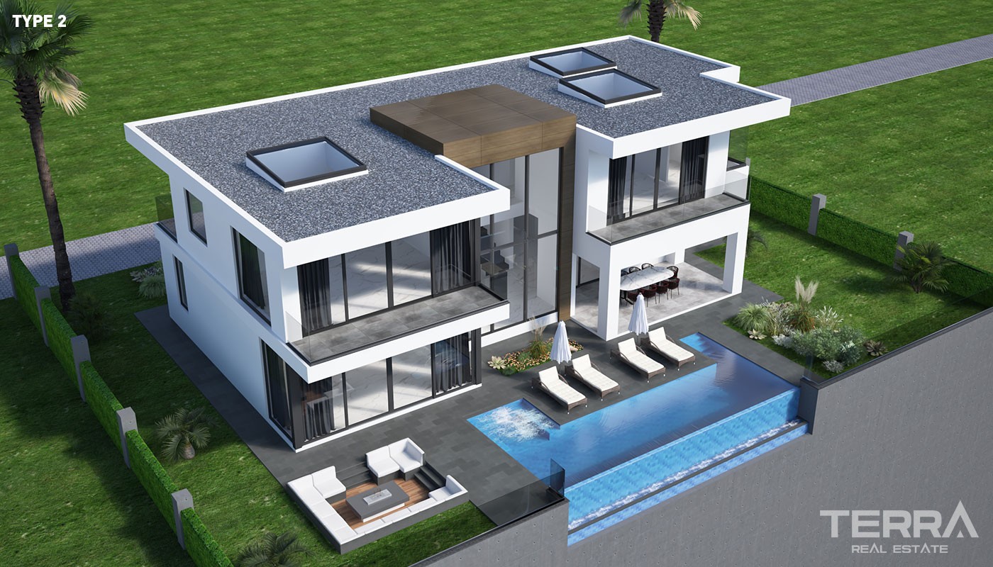 Luksusvillaer med havutsikt til salgs i Kargıcak, Alanya, Tyrkia - 37338