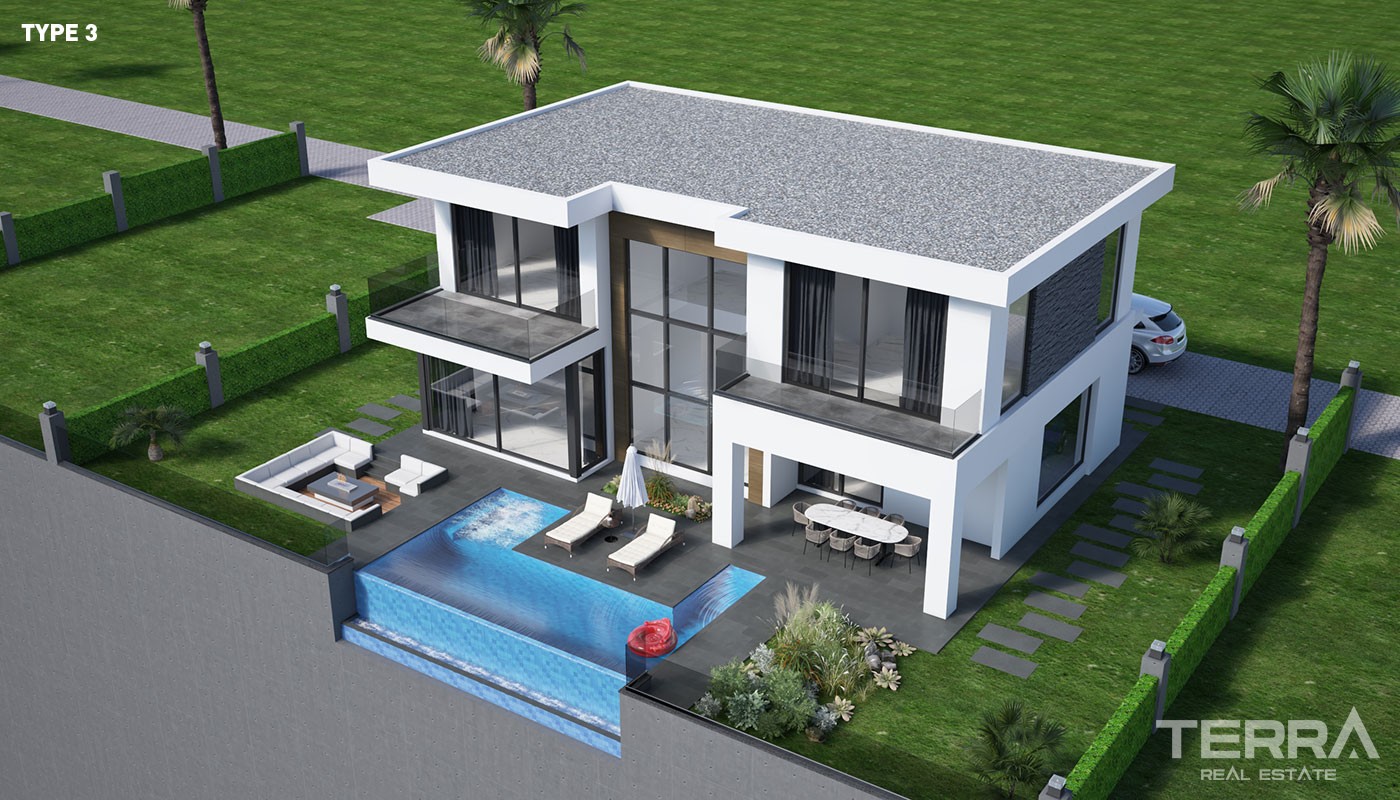 Luksusvillaer med havutsikt til salgs i Kargıcak, Alanya, Tyrkia - 37348