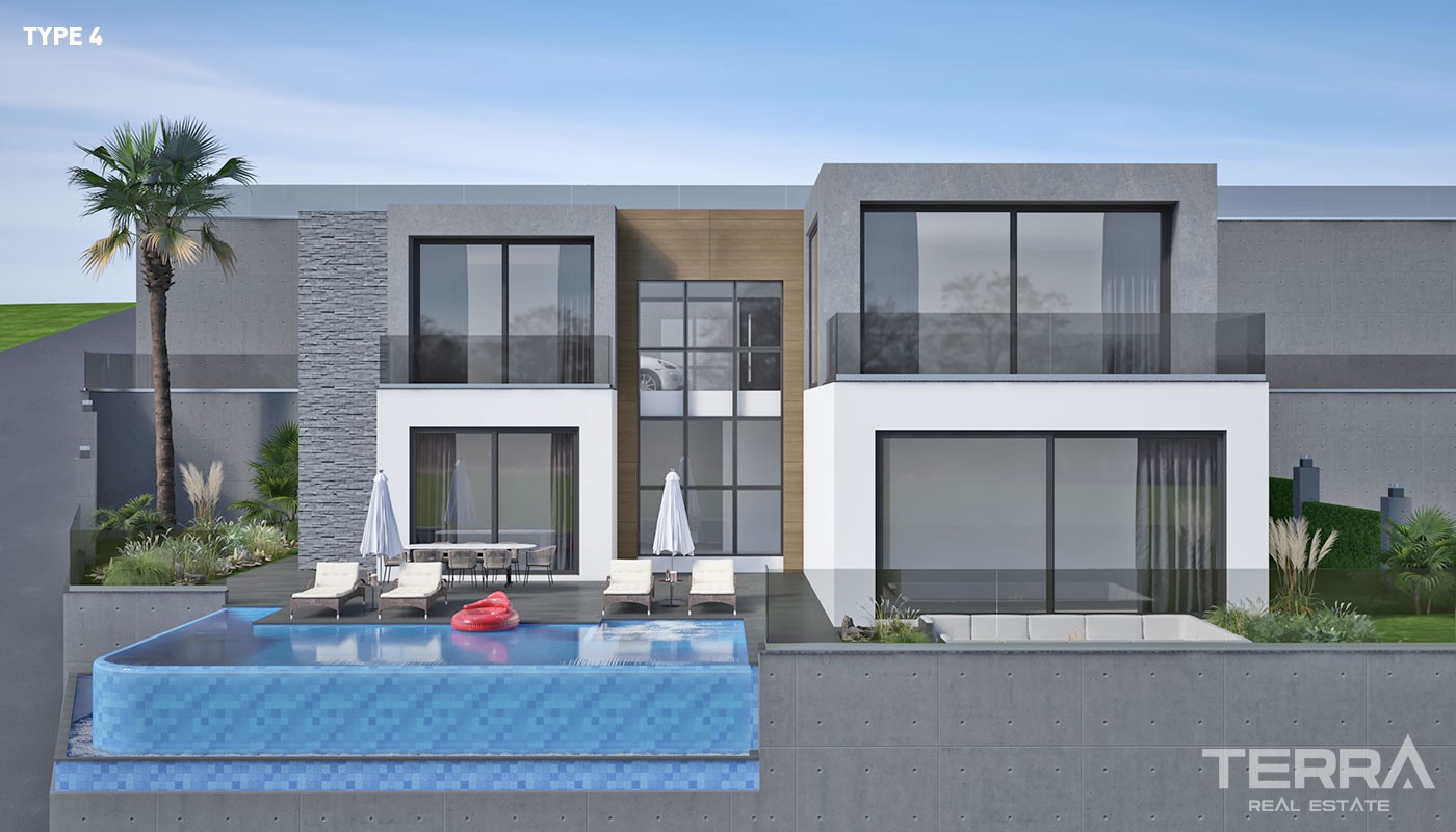 Luksusvillaer med havutsikt til salgs i Kargıcak, Alanya, Tyrkia - 37355