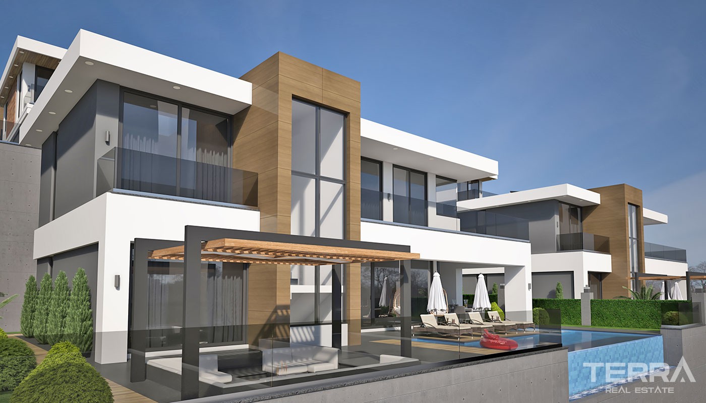 Luksusvillaer med havutsikt til salgs i Kargıcak, Alanya, Tyrkia - 37729