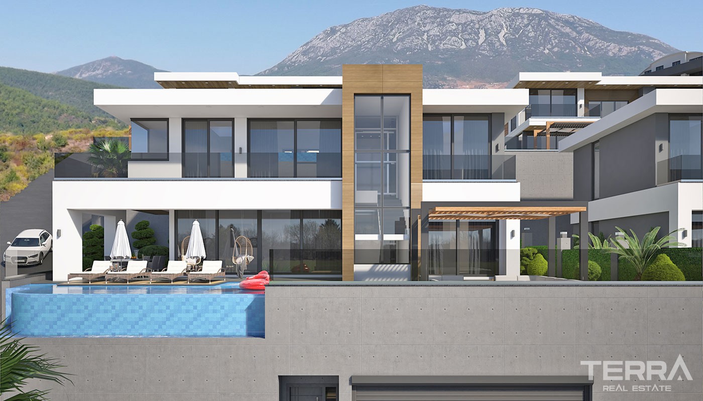 Luksusvillaer med havutsikt til salgs i Kargıcak, Alanya, Tyrkia - 37731