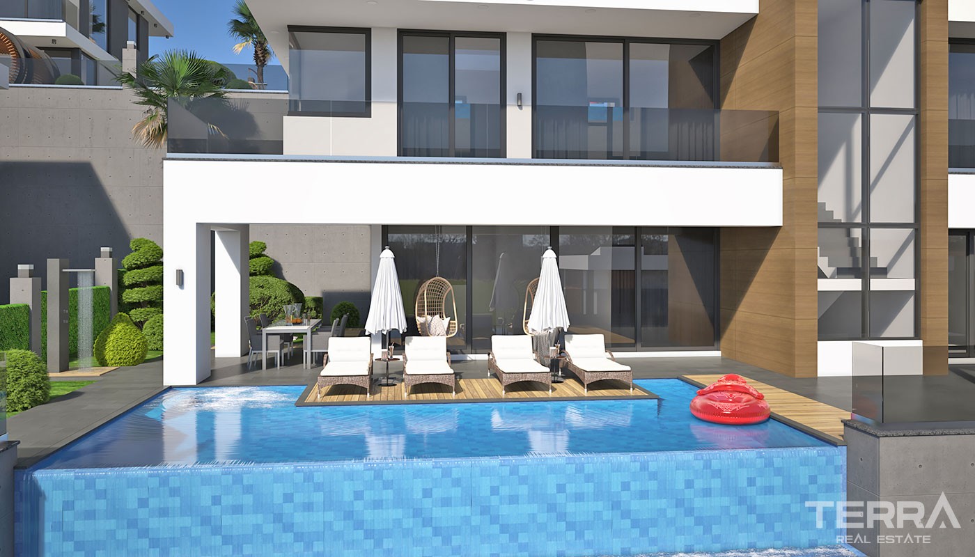 Luksusvillaer med havutsikt til salgs i Kargıcak, Alanya, Tyrkia - 37738