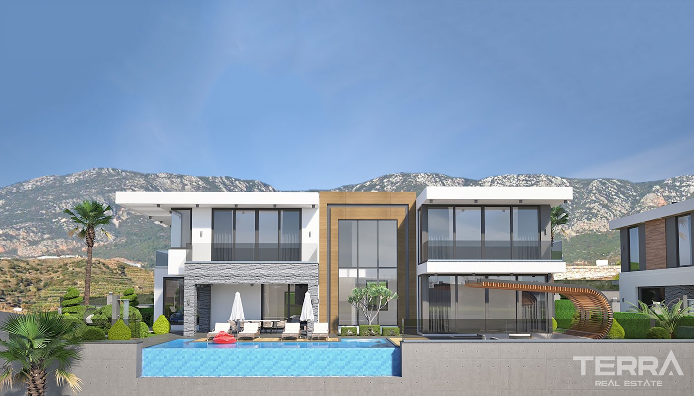 Luksusvillaer med havutsikt til salgs i Kargıcak, Alanya, Tyrkia - 37740