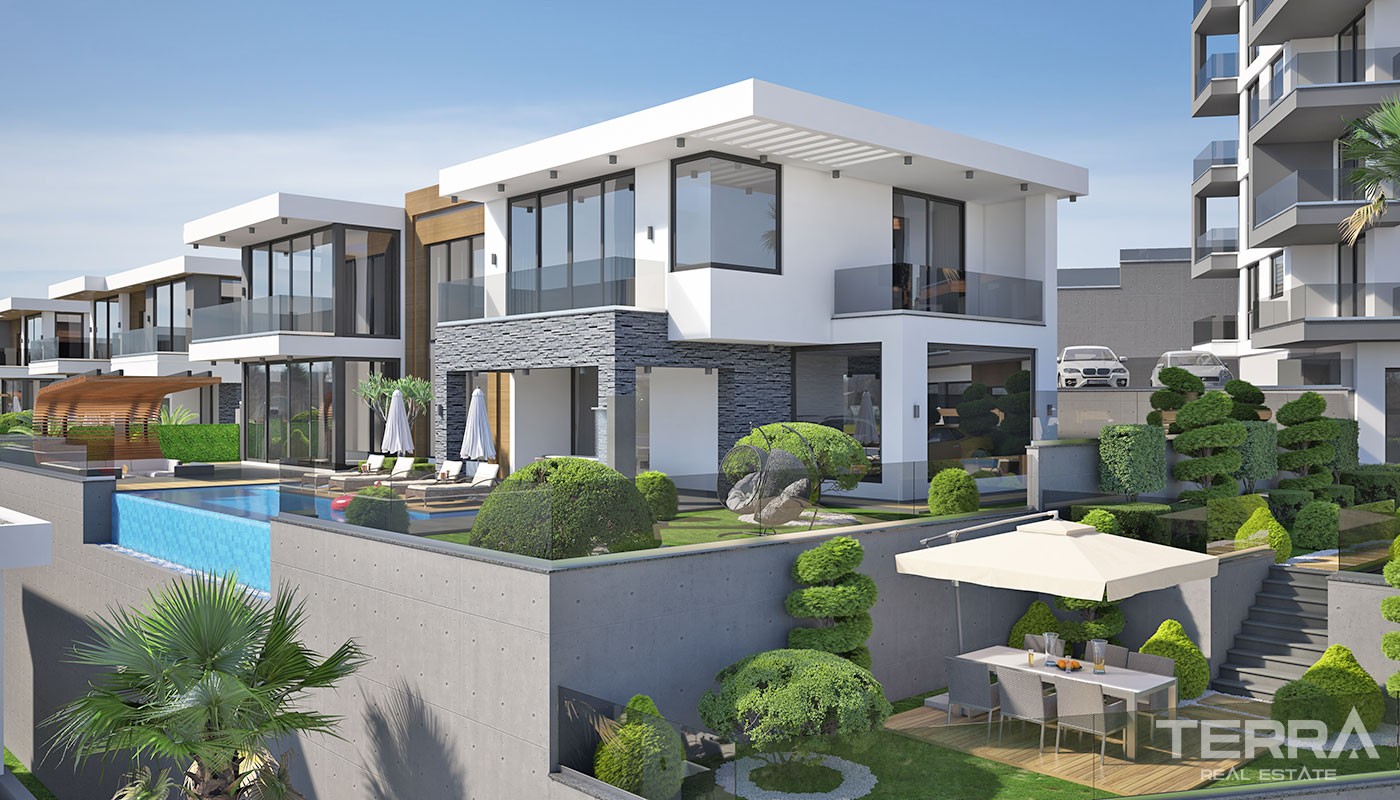 Luksusvillaer med havutsikt til salgs i Kargıcak, Alanya, Tyrkia - 37741