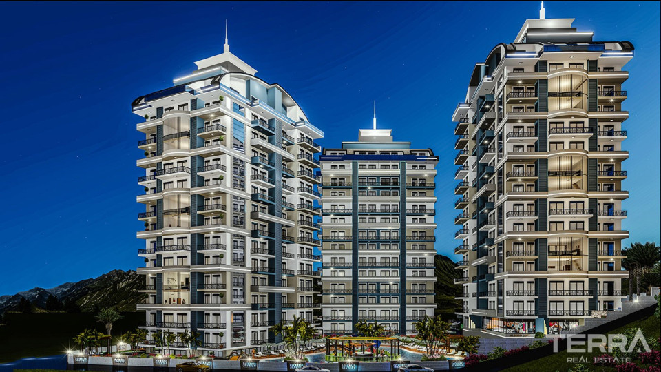Remarquable Property With One and Two-Bedroom Apartments in Mahmutlar