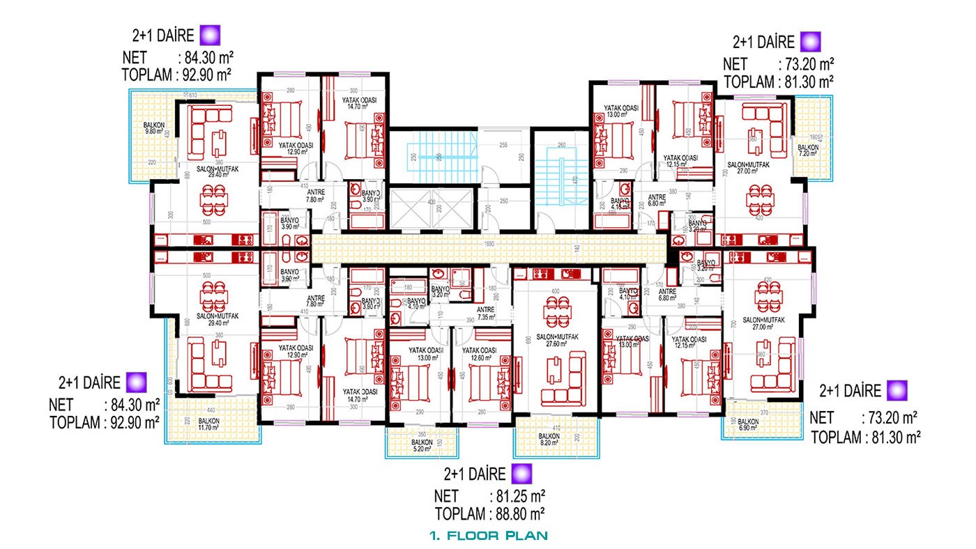 Ultra-Luxury Apartments for Sale in the Heart of Mahmutlar Alanya - 40144