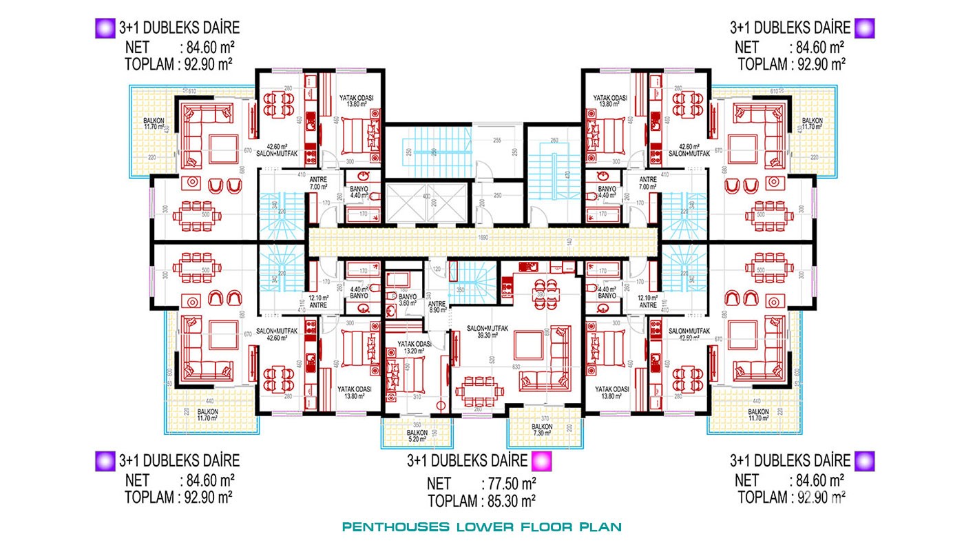 Ultra-Luxury Apartments for Sale in the Heart of Mahmutlar Alanya - 40146