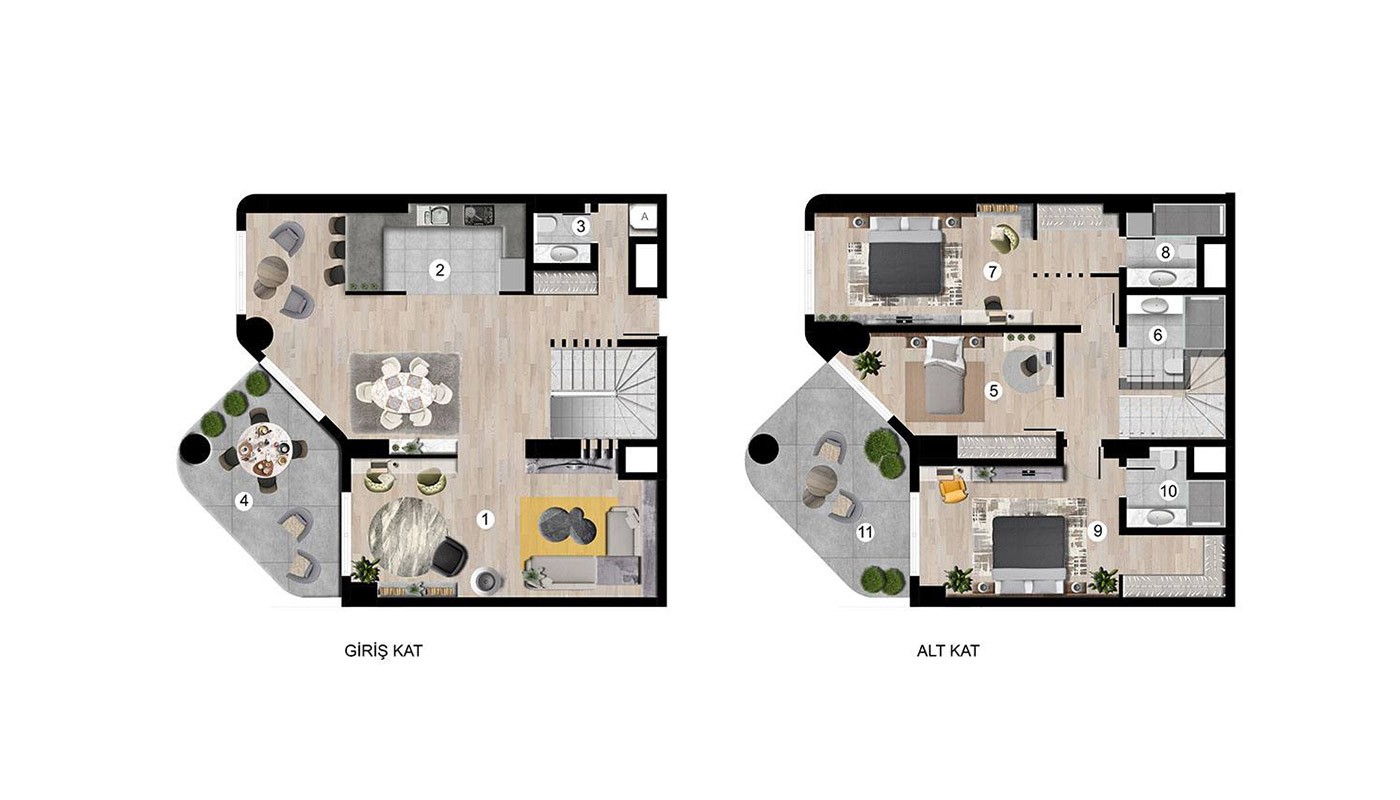 Seafront Apartments for Sale in Sunis Blue Residence in Konyaaltı - 40608