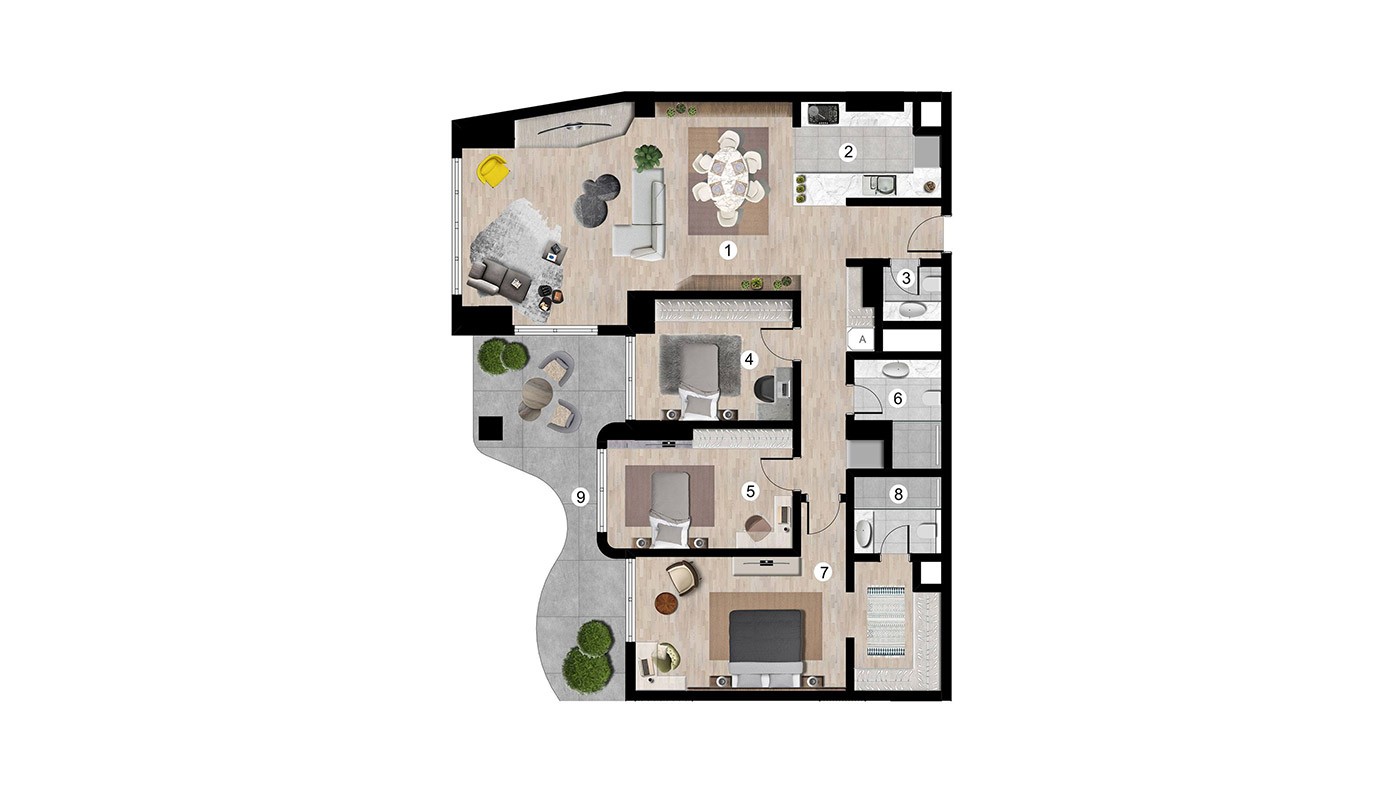 Seafront Apartments for Sale in Sunis Blue Residence in Konyaaltı - 40610