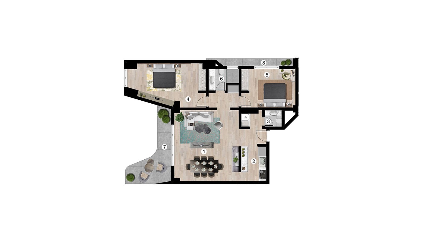 Seafront Apartments for Sale in Sunis Blue Residence in Konyaaltı - 40612