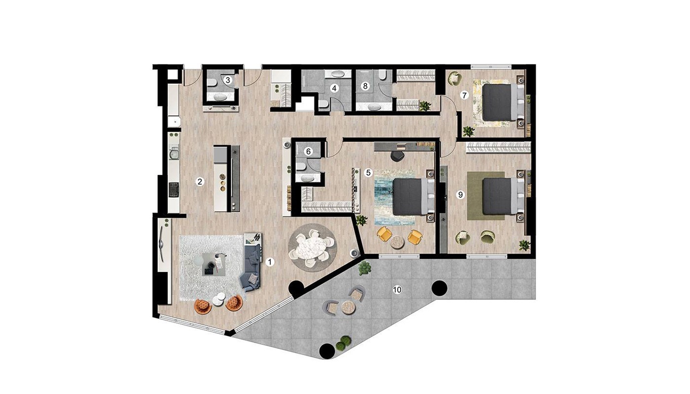 Seafront Apartments for Sale in Sunis Blue Residence in Konyaaltı - 40616