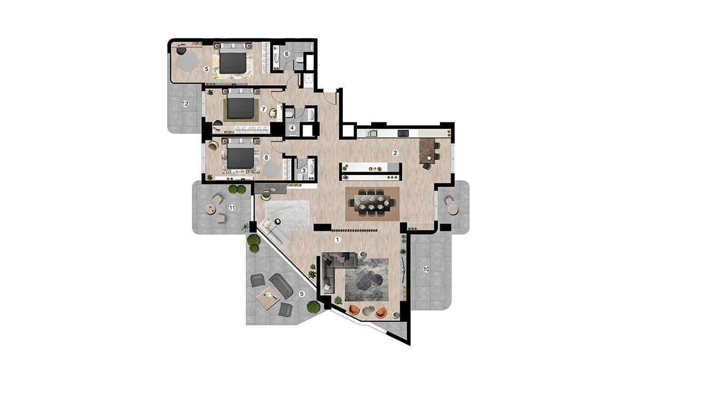 Seafront Apartments for Sale in Sunis Blue Residence in Konyaaltı - 40617