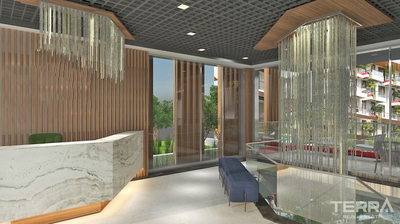 Modern Apartments with Green Areas in Green Life Oba Residence - 40714