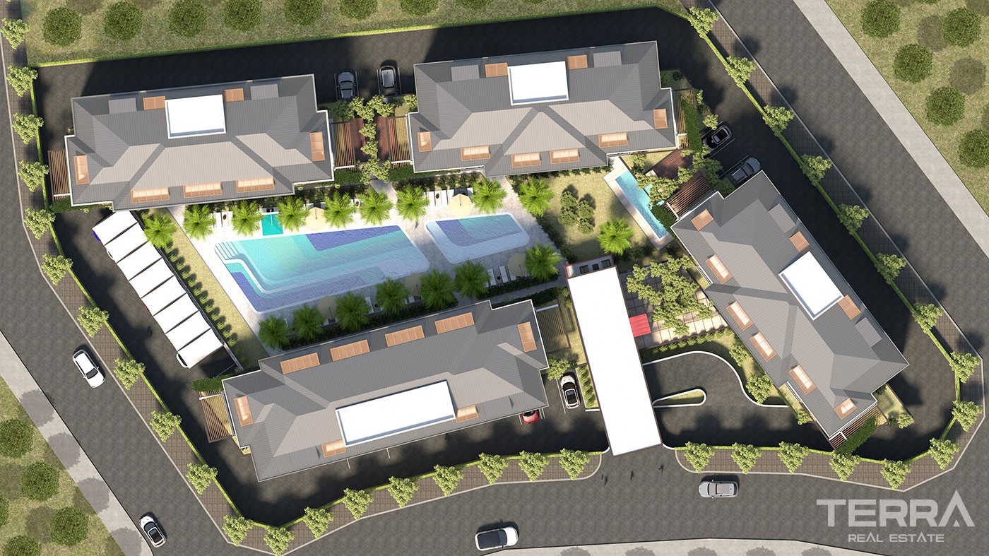 Modern Apartments with Green Areas in Green Life Oba Residence - 40733