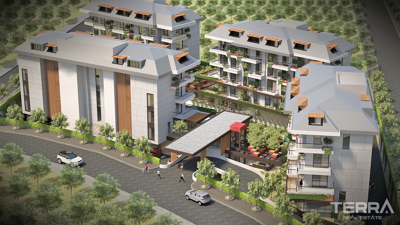 Modern Apartments with Green Areas in Green Life Oba Residence - 40734