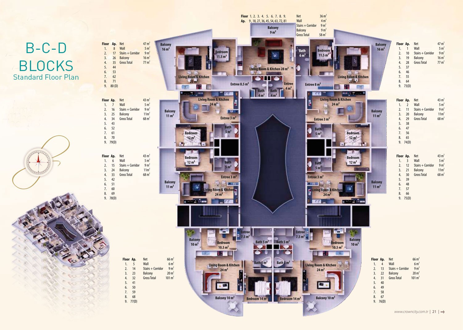 Crown City – Apartments for Sale in Avsallar Alanya - 228