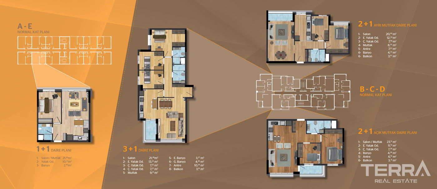 Affordable Resale Apartments with Rich Amenities in 1207 Antalya - 108514