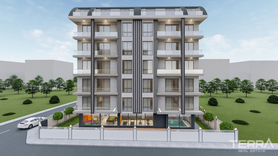 Fantastic 500 m Beach Distance Apartments for Sale in Alanya Mahmutlar