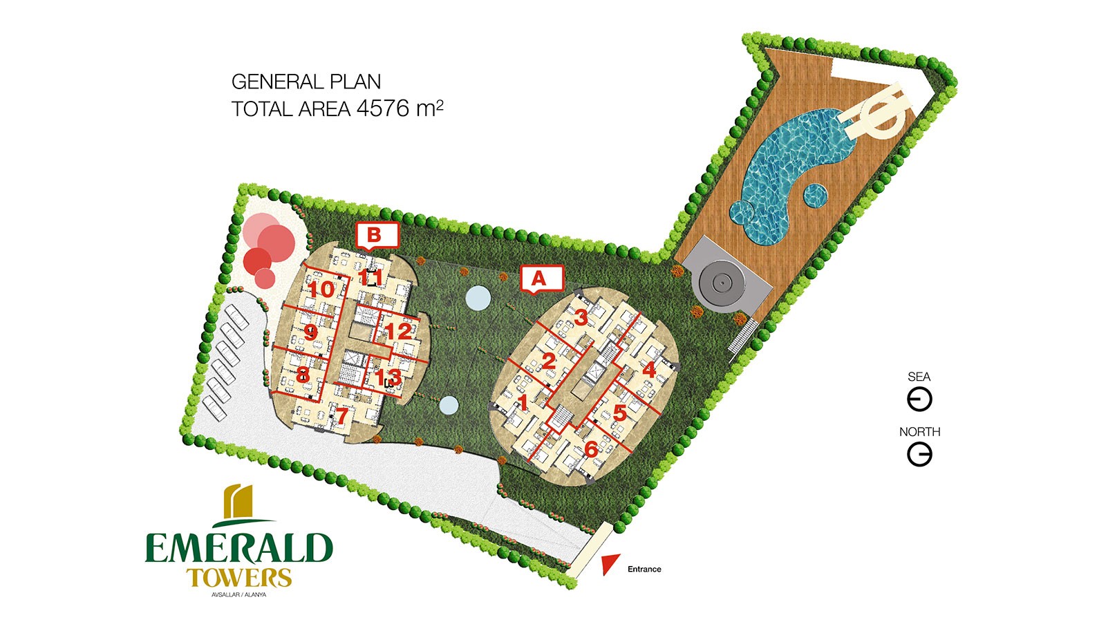Emerald Towers — Apartments for Sale in Avsallar, Alanya, Turkey - 442
